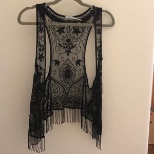 Kimchi Blue Beaded Black Vest
